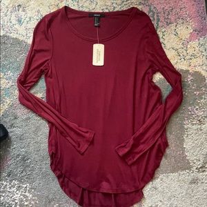 NEW WITH TAGS Maroon long sleeved tee